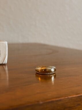 Carolyn Pollack Gold Tone Brass Ring Band Ring Size 6.5-7